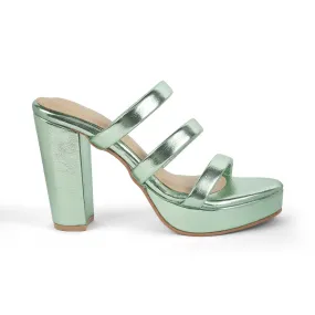 Tresmode Roxy Green Women's Dress Block Heel Sandals