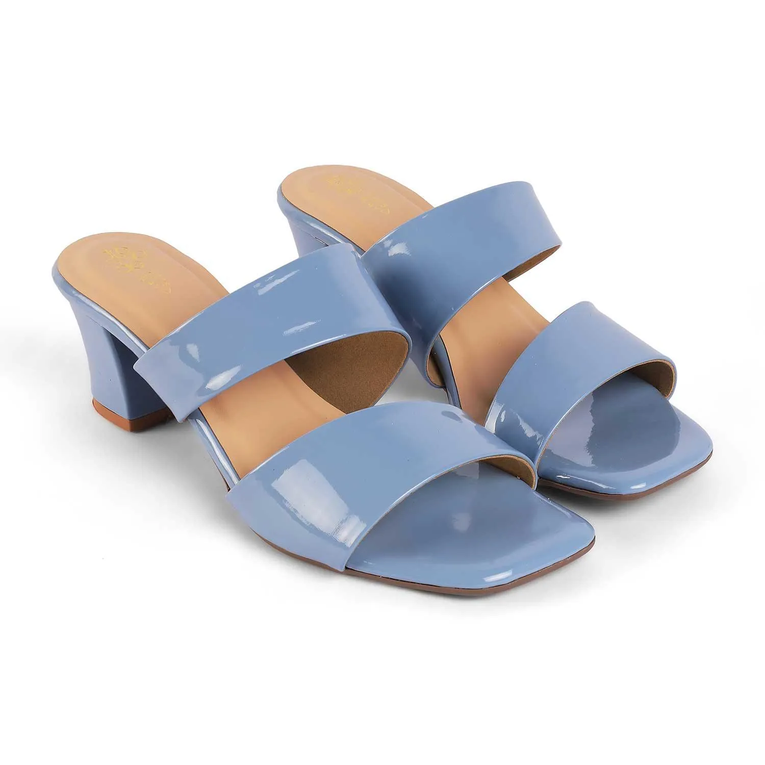 Tresmode Sania Blue Women's Dress Block Heel Sandals