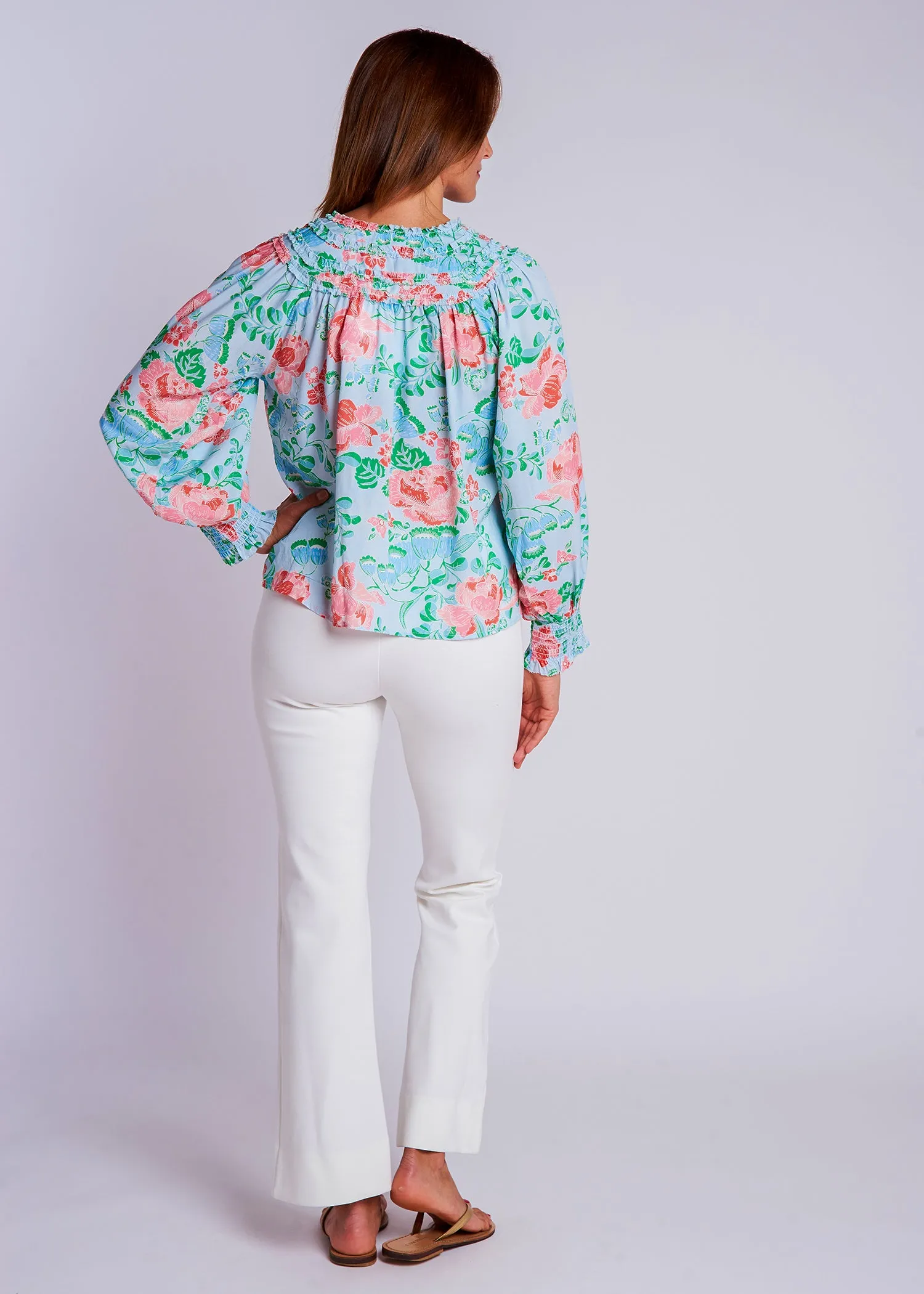 Trixie Blouse - Cordelia Sky Multi