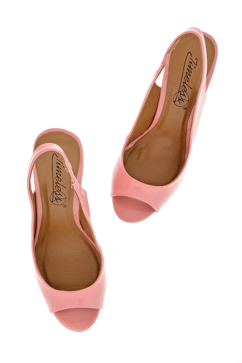 TRUDIE Pink Patent Slingbacks