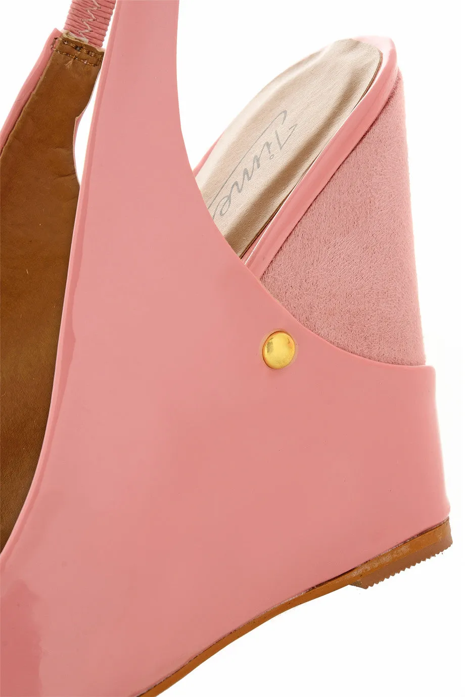 TRUDIE Pink Patent Slingbacks