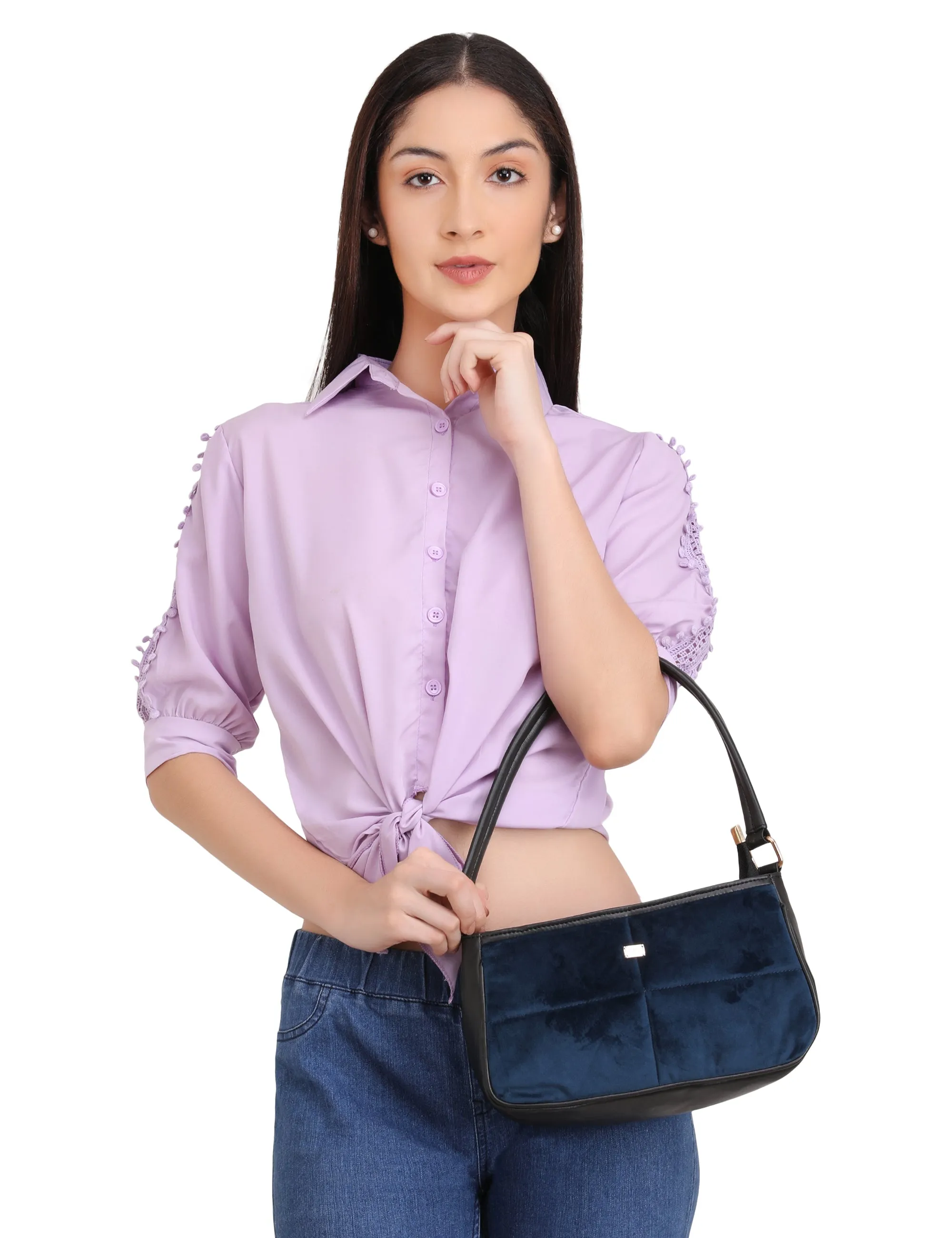 Velvet Shoulder Bag