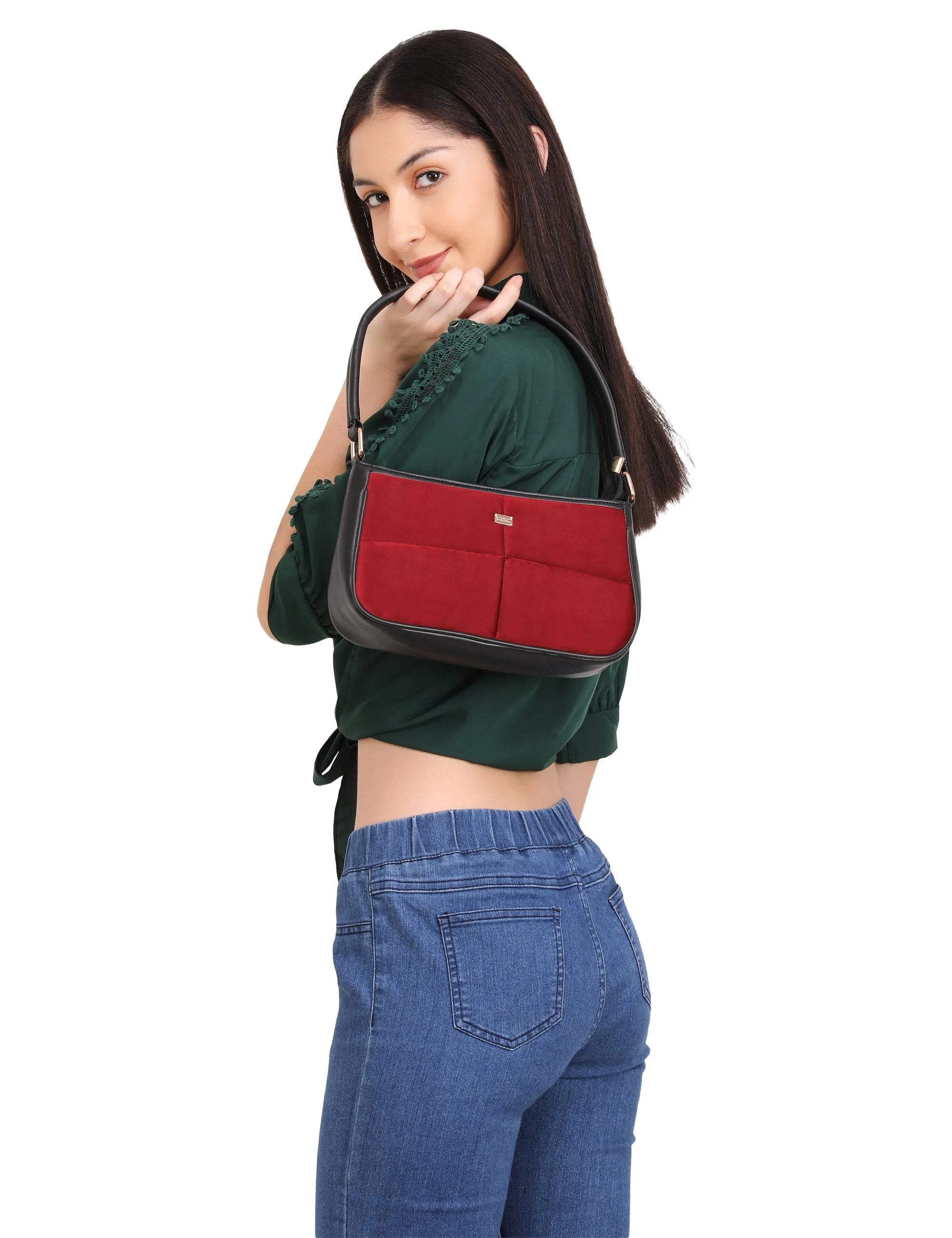 Velvet Shoulder Bag