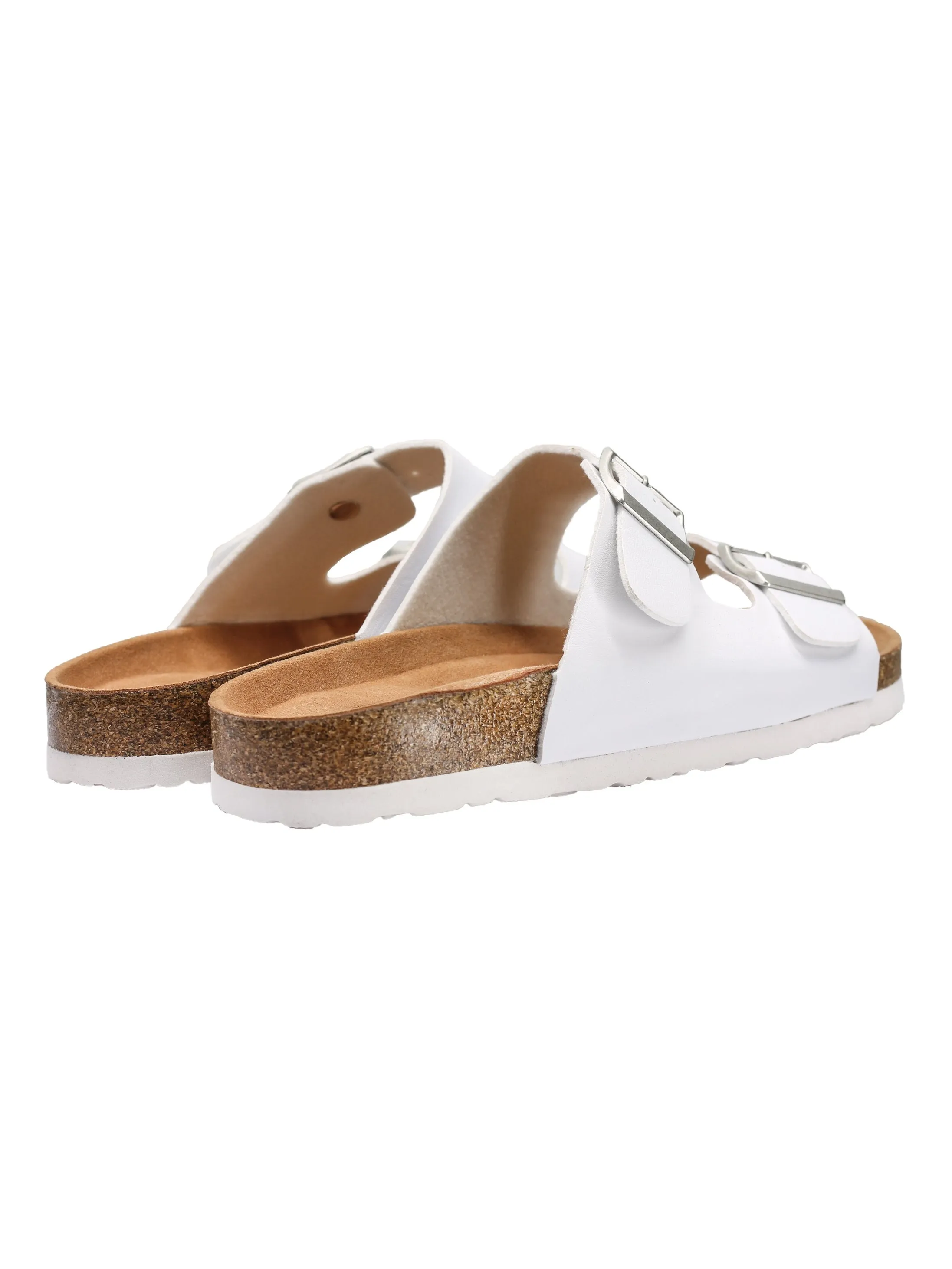 WHITE DOUBLE STRAP SUMMER SANDALS