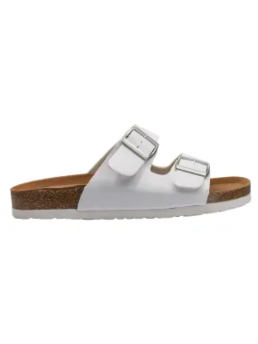 WHITE DOUBLE STRAP SUMMER SANDALS